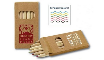 500 Six Color Wooden Pencil Set in Box Pad Printed