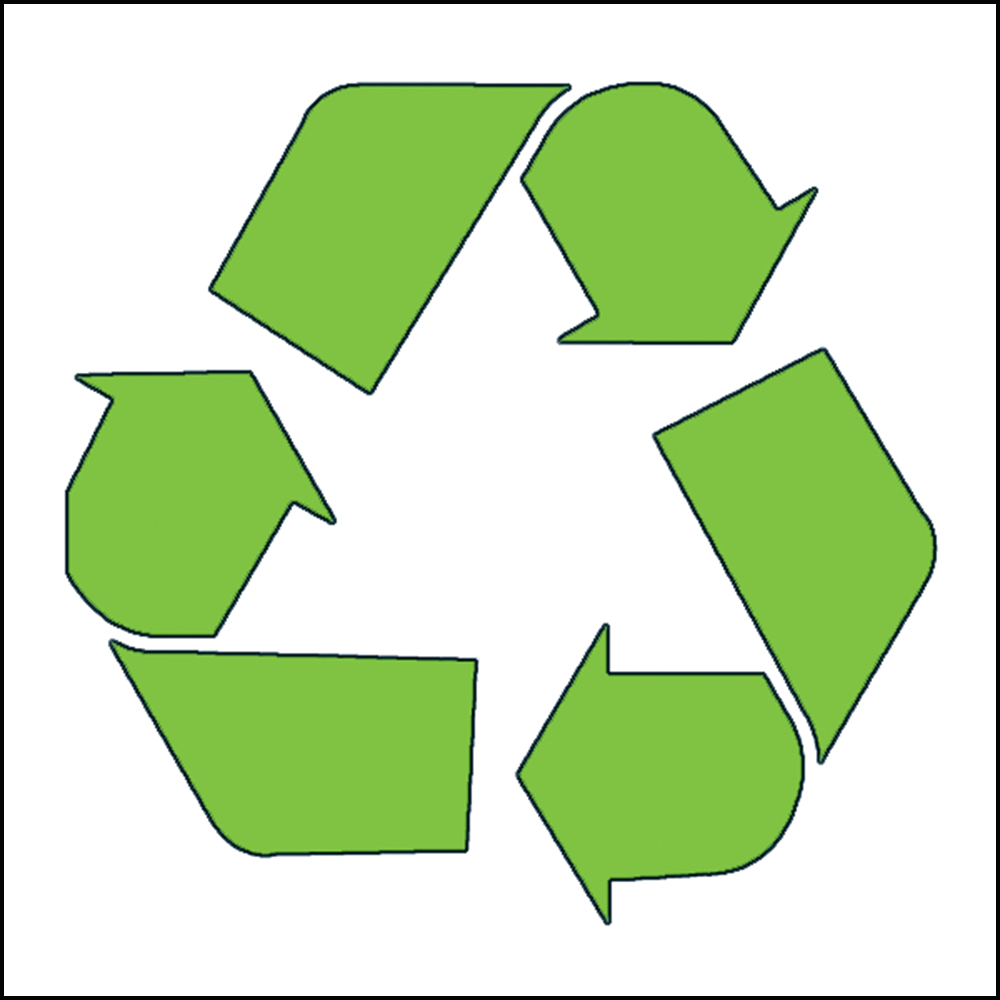 Recycle cans. Different Recycling symbols.